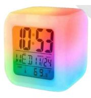 Colour Changing Clock for Office Desk and Bedside Table, Stylish Time Display Gift Item for Modern Home Decor, Corporate Gifting and Everyday Tabletop Use